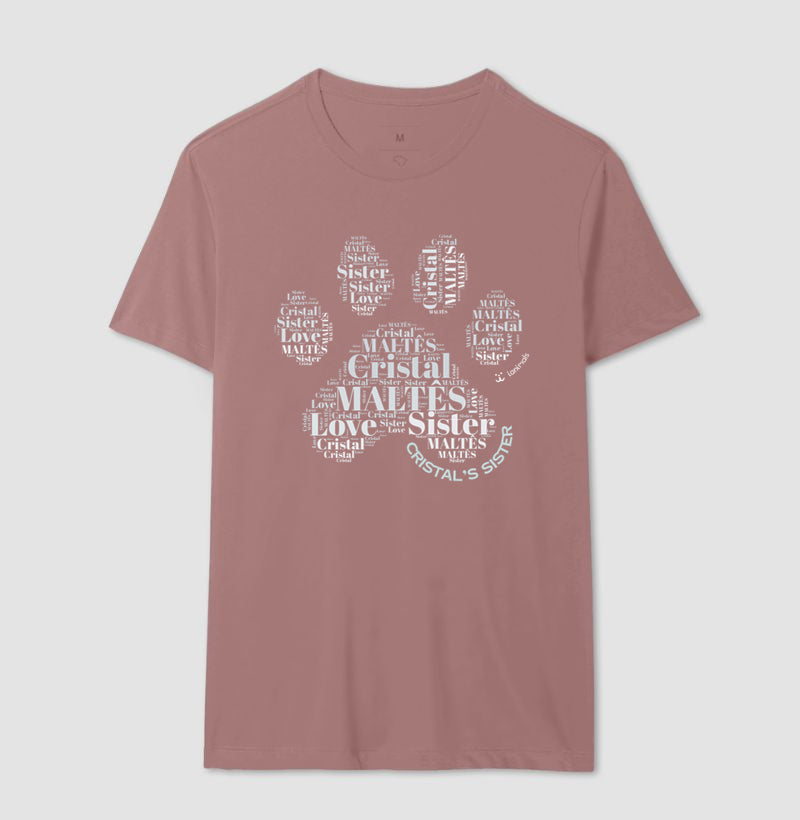 Camiseta Pata de Pet - Nuvem de Palavras - Personalizada | iAnimals