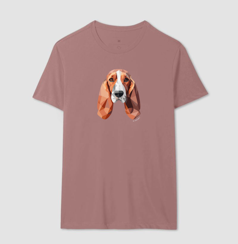Camiseta Basset Hound - Coleção Geoma