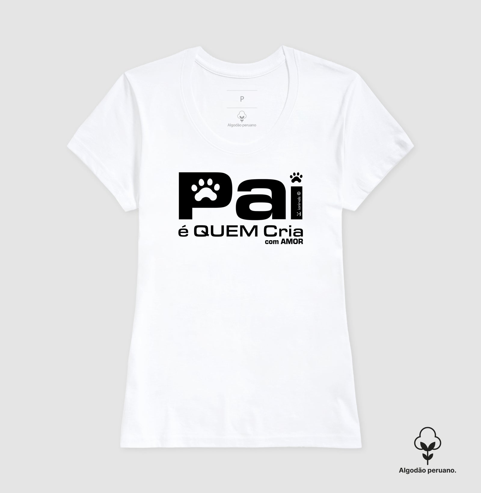 Camiseta INCA SOFT Pai é Quem Cria - Coleção Afeto