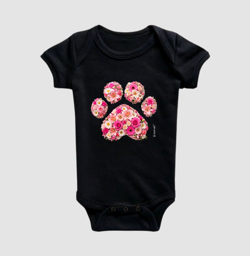 Body Infantil Pata em Flor - Pets - Afeto | iAnimals