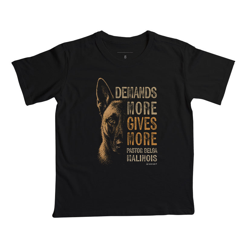 Camiseta Infantil Malinois Gives More - Essência