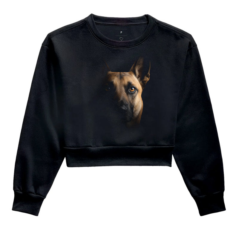 Moletom Cropped Malinois - Retrato