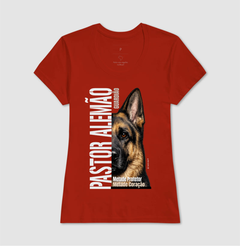 Camiseta Pastor Alemão Metade Protetor - Essência
