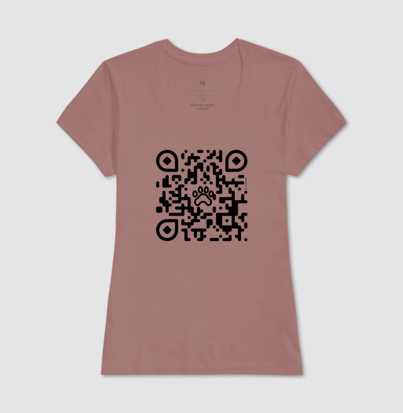 Camiseta Pets, QR Code Declaração de Amor - Coleção AFETO