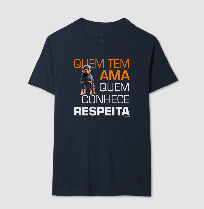 Camiseta Rottweiler Quem Tem Ama - Essência