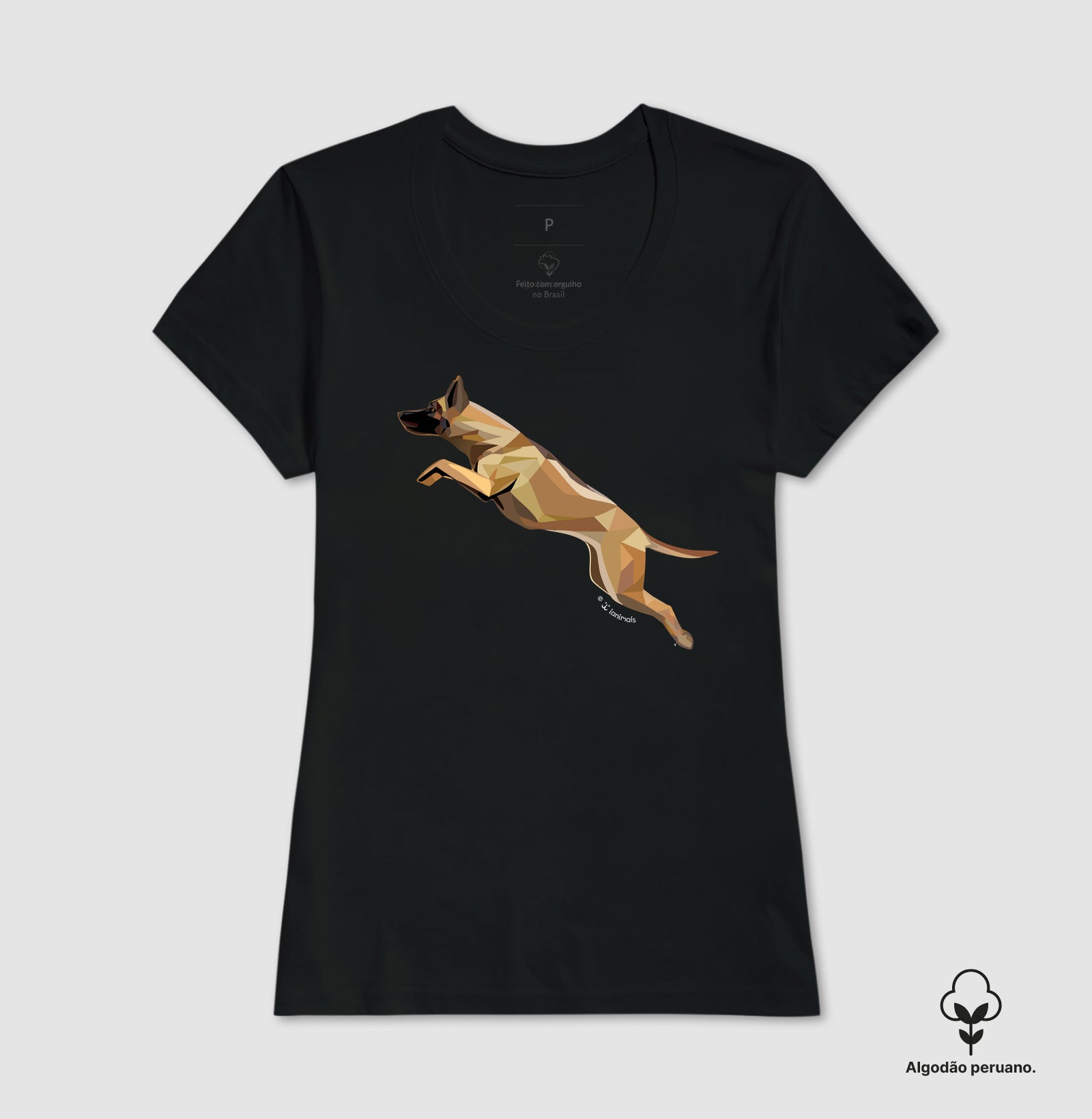 Camiseta INCA SOFT Malinois Saltando - Perfil / Geoma