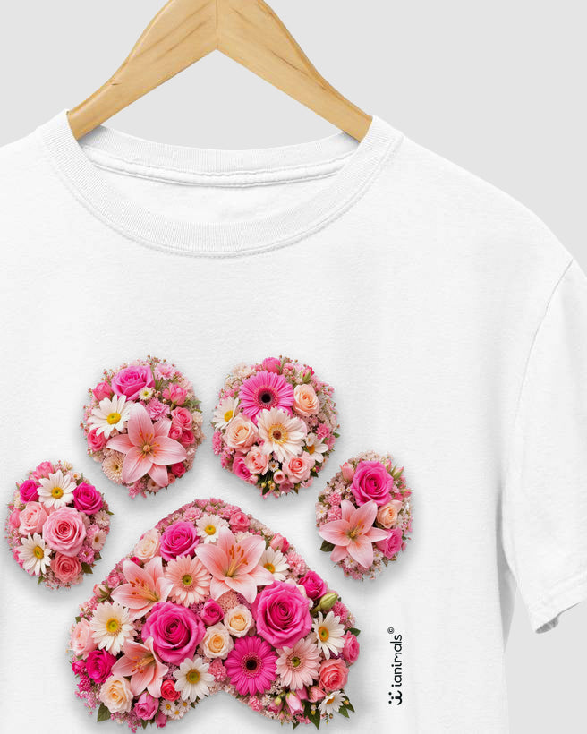 Camiseta Pata em Flor - Pets - Afeto