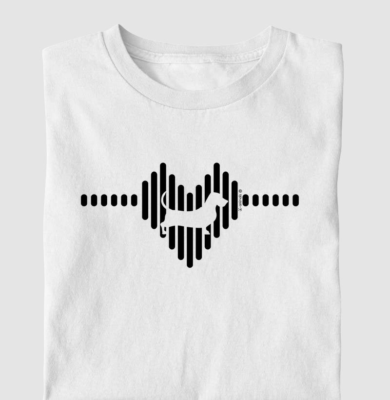 Camiseta Basset Hound - Coleção Coração