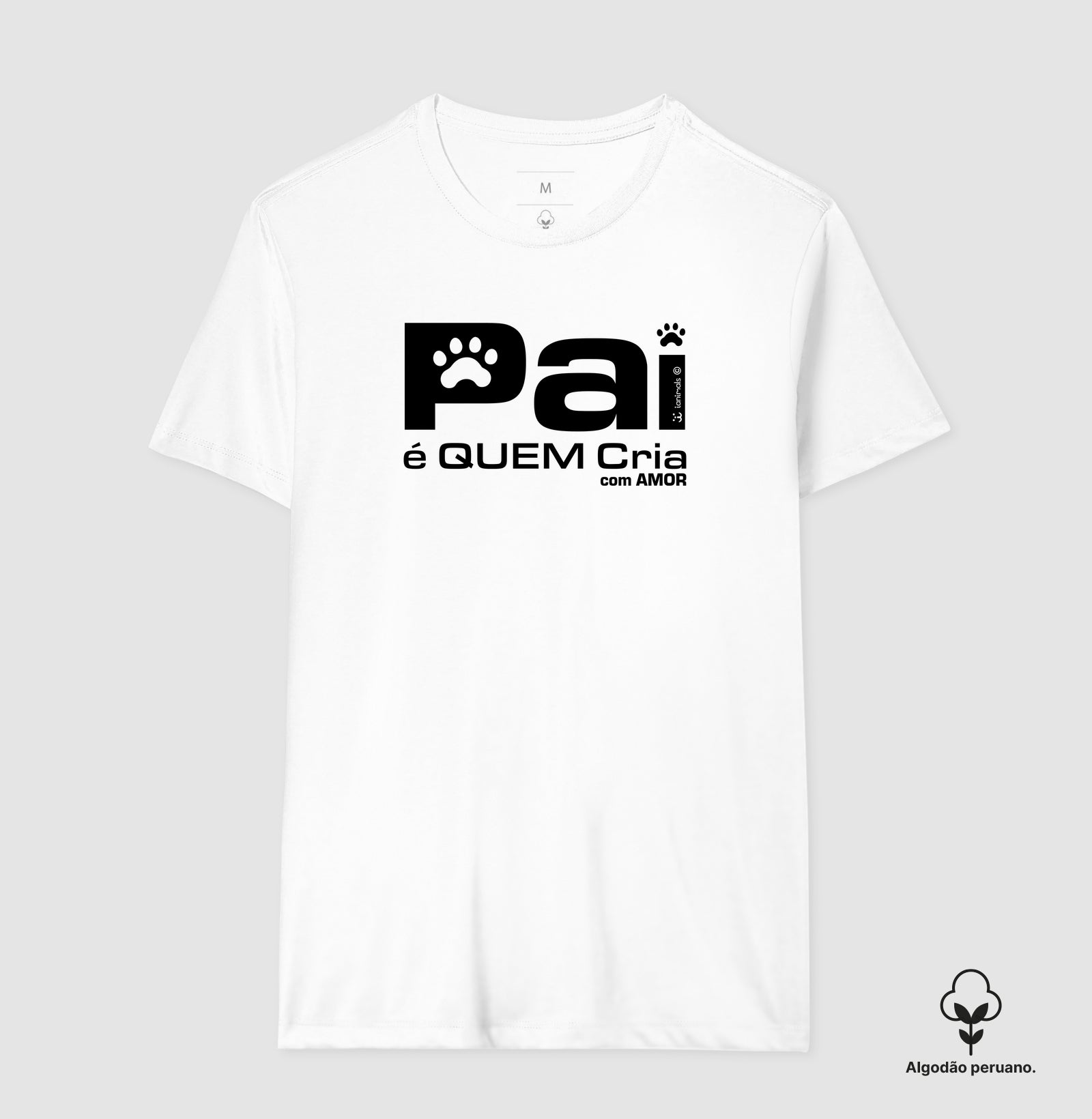 Camiseta INCA SOFT Pai é Quem Cria - Coleção Afeto