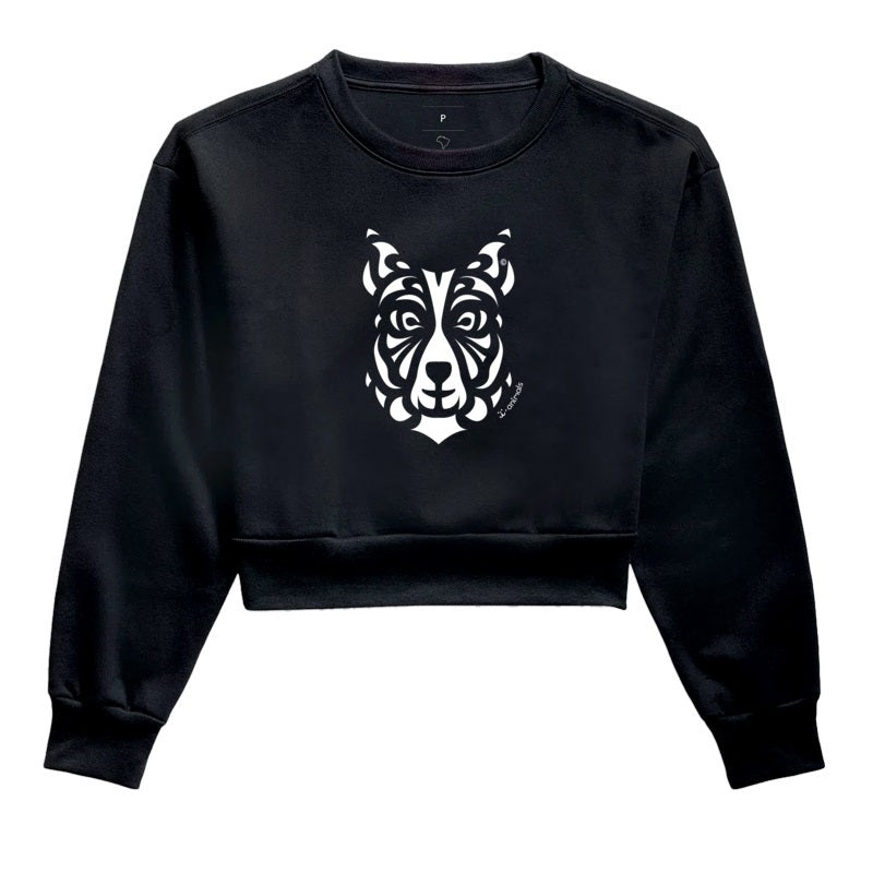 Moletom Cropped Border Collie - Tribal