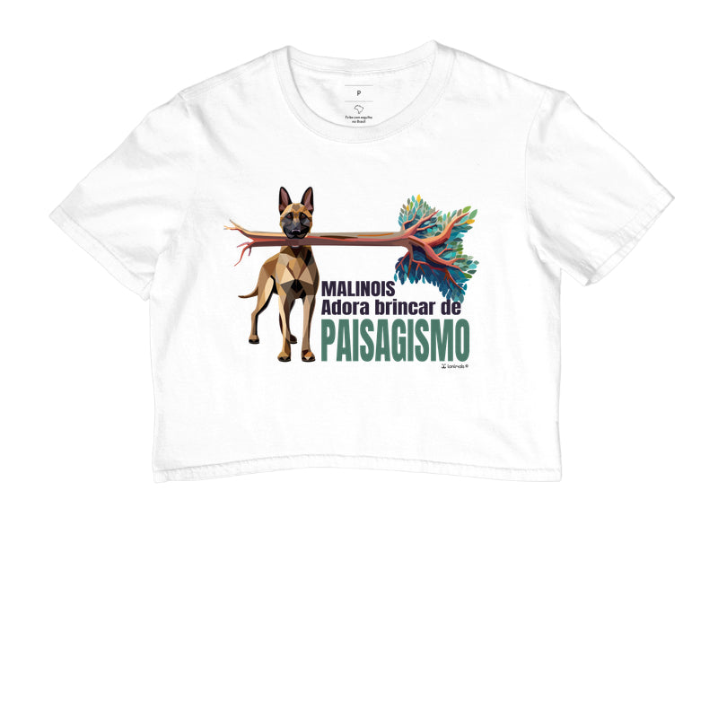 Camiseta Cropped Malinois Paisagismo - Essência