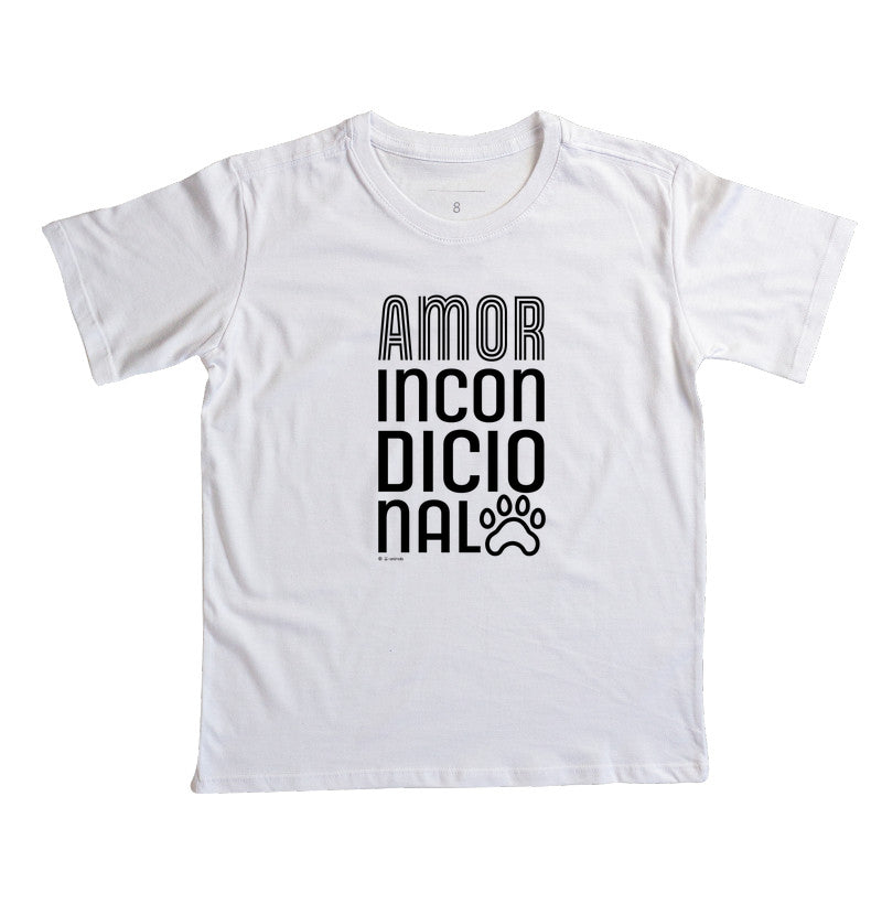 Camiseta Pets “Amor Incondicional” (Infantil) - Coleção AFETO