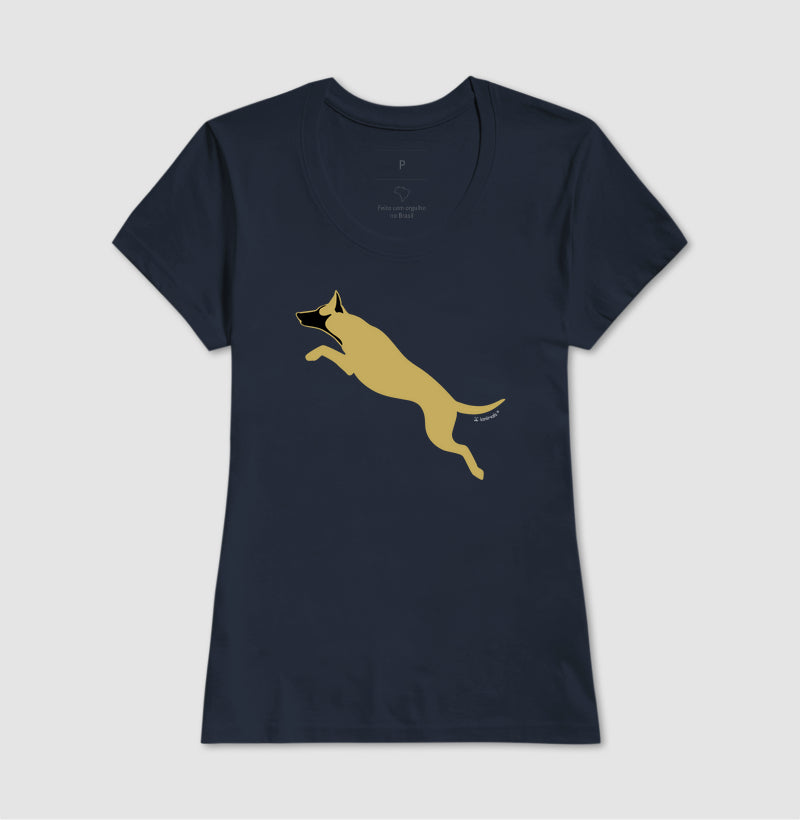 Camiseta Malinois. Saltando - Perfil