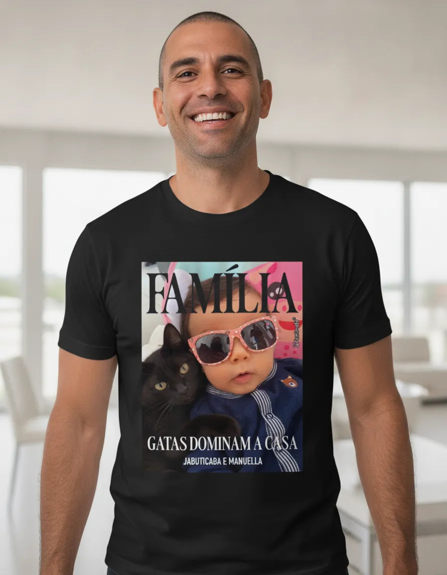 Camiseta Capa de Revista - Personalizada
