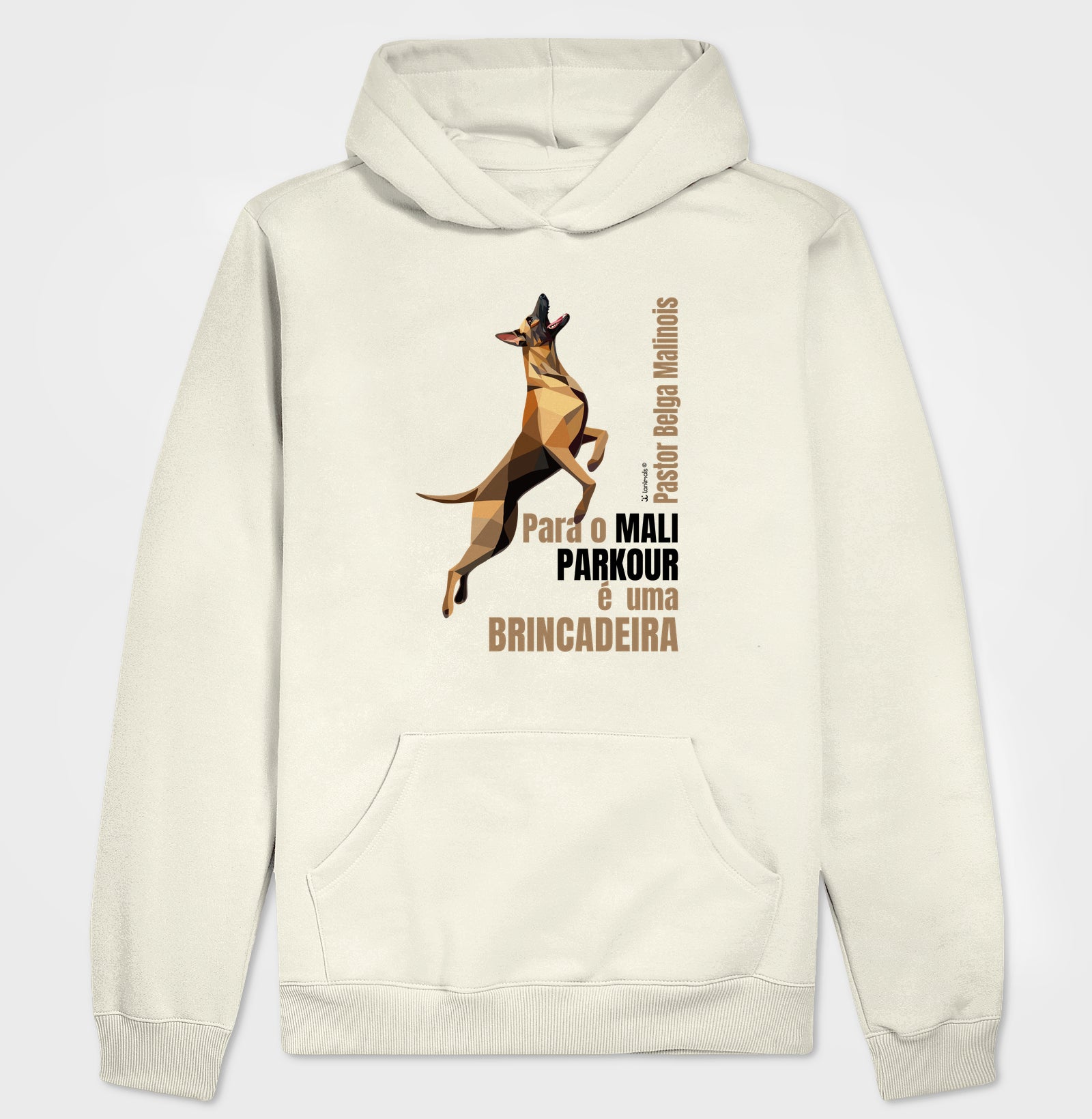 Moletom com Capuz Malinois Parkour é Brincadeira