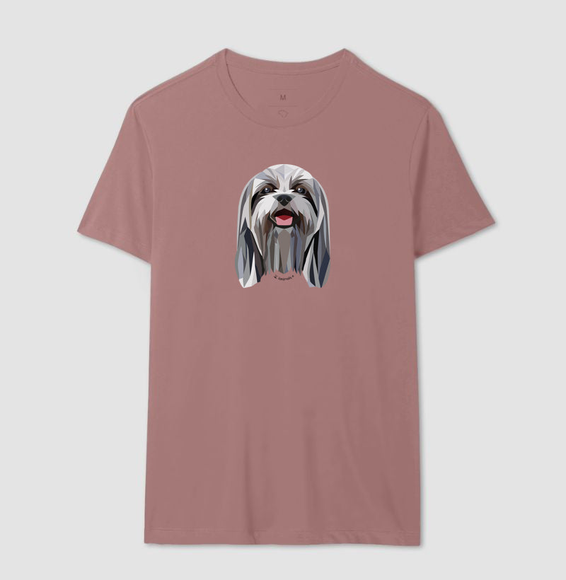 Camiseta Shih Tzu Pelo Longo - Geoma