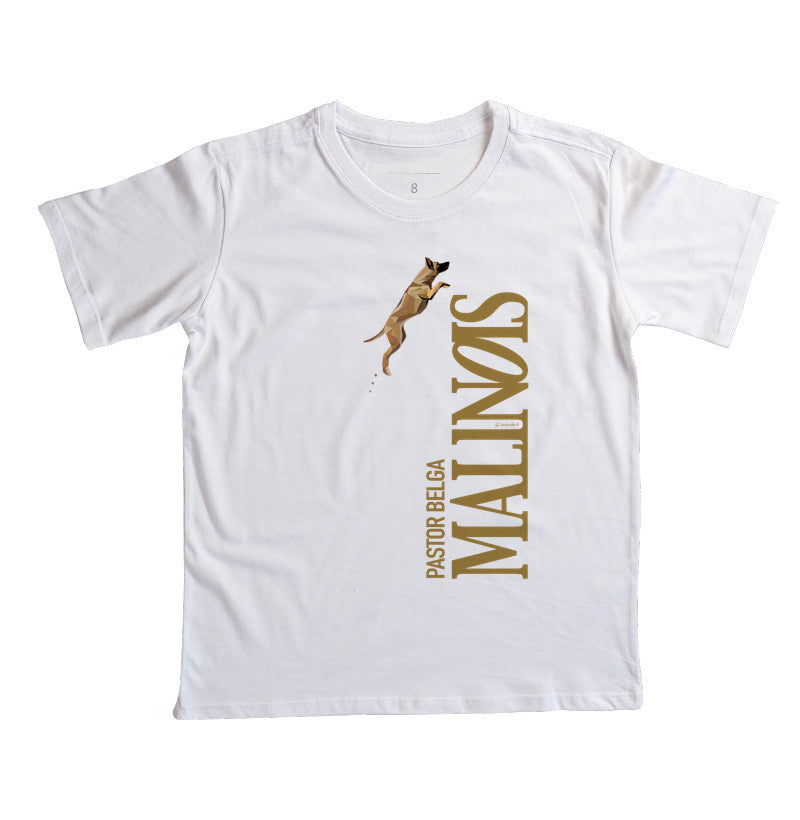 Camiseta Infantil Pastor Belga Malinois O Salto - Geoma