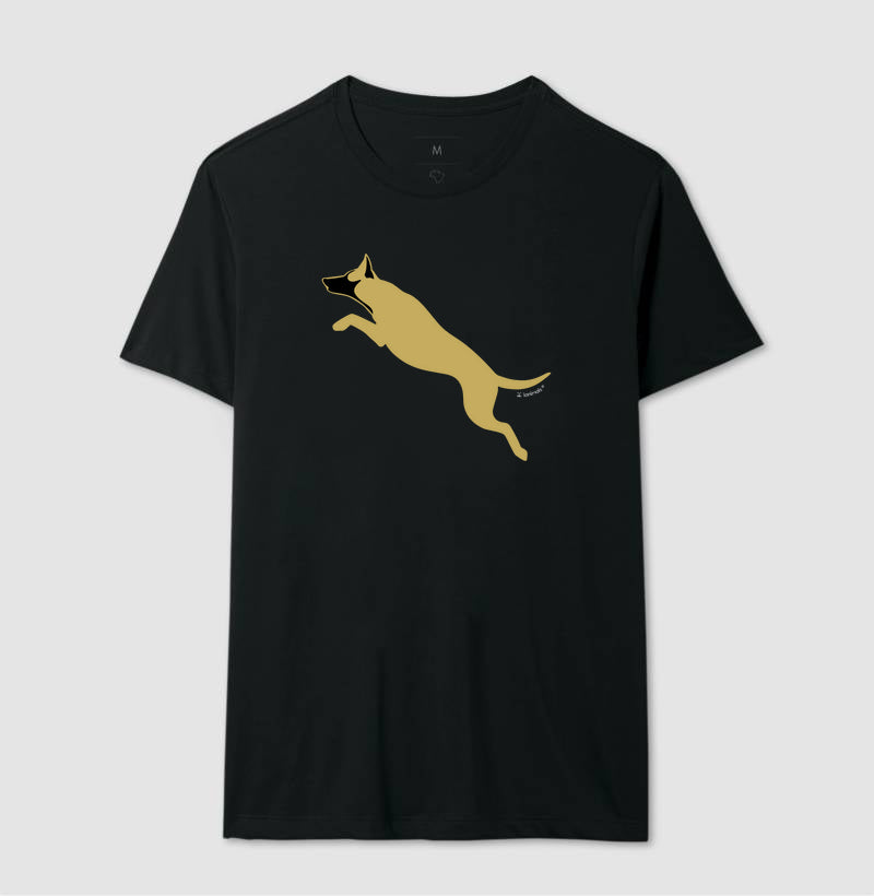 Camiseta Malinois. Saltando - Perfil