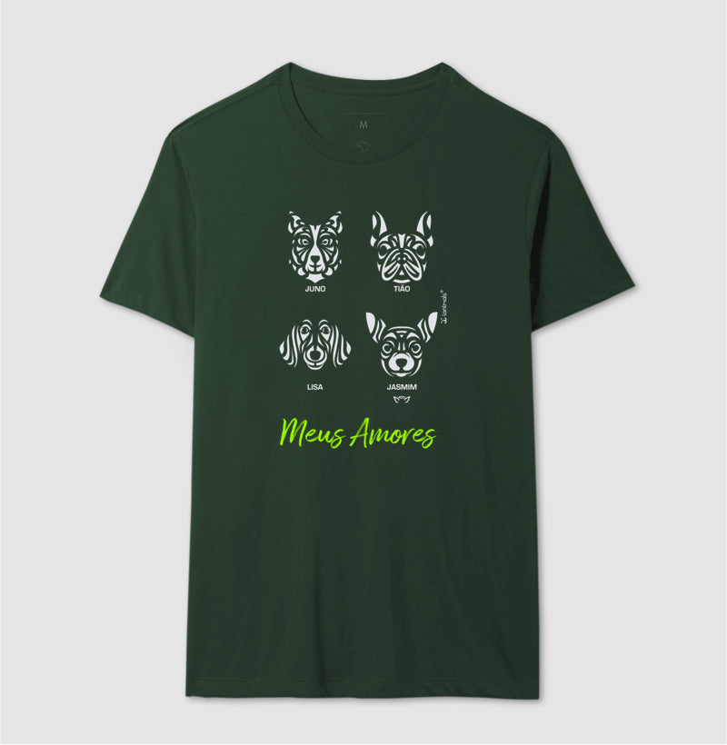 Camiseta Tribal de 1 a 9 Cães - PERSONALIZADA