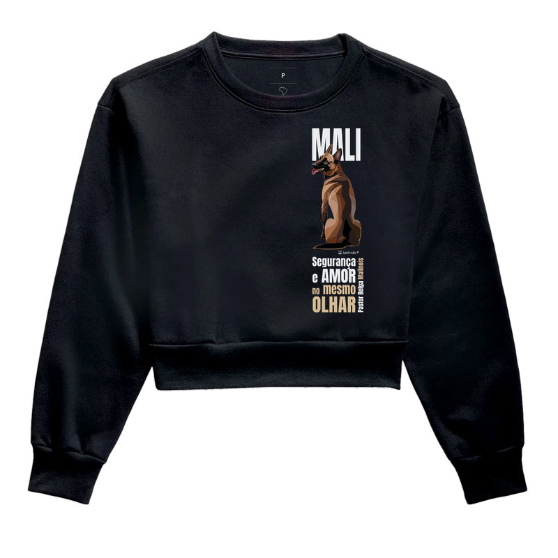 Moletom Cropped Malinois - Olhar - Essência