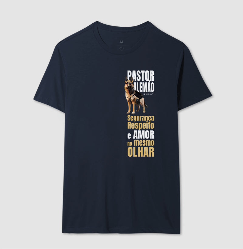 Camiseta Pastor Alemão Olhar - Essência