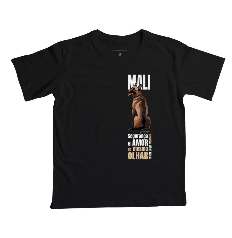 Camiseta Infantil Malinois - Olhar - Essência