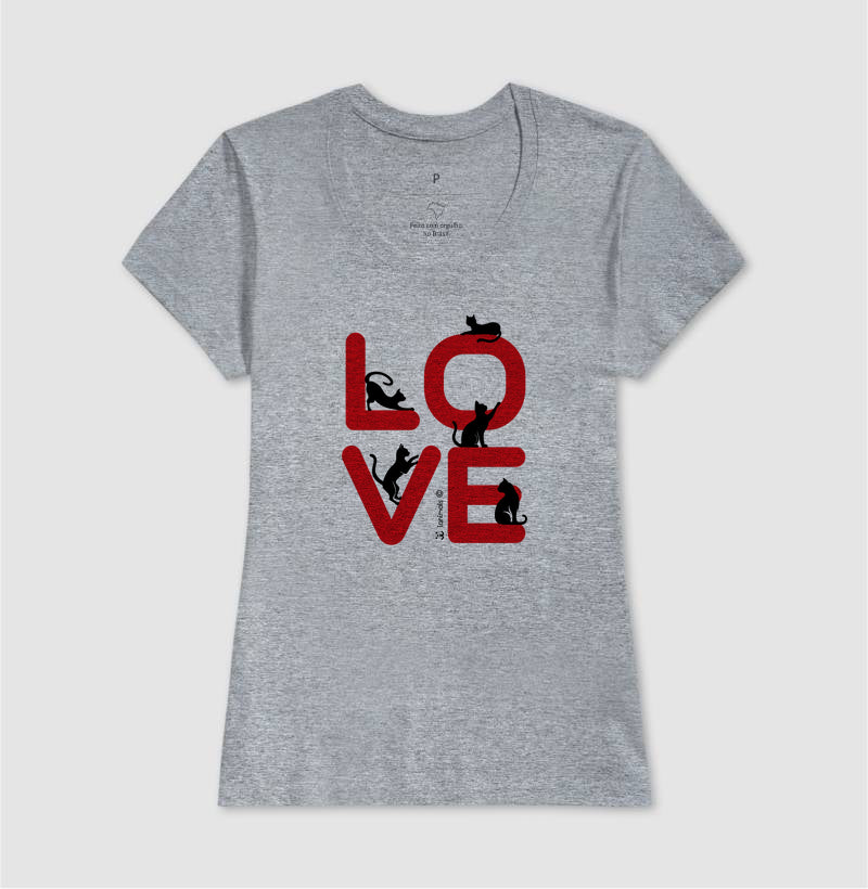 Camiseta Love Cat - Afeto