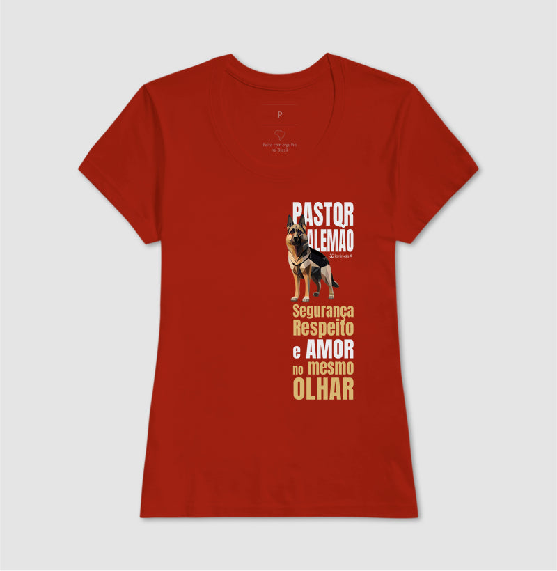 Camiseta Pastor Alemão Olhar - Essência
