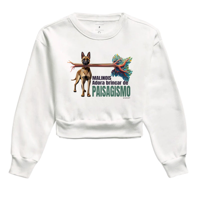 Moletom Cropped Malinois Paisagismo - Essência