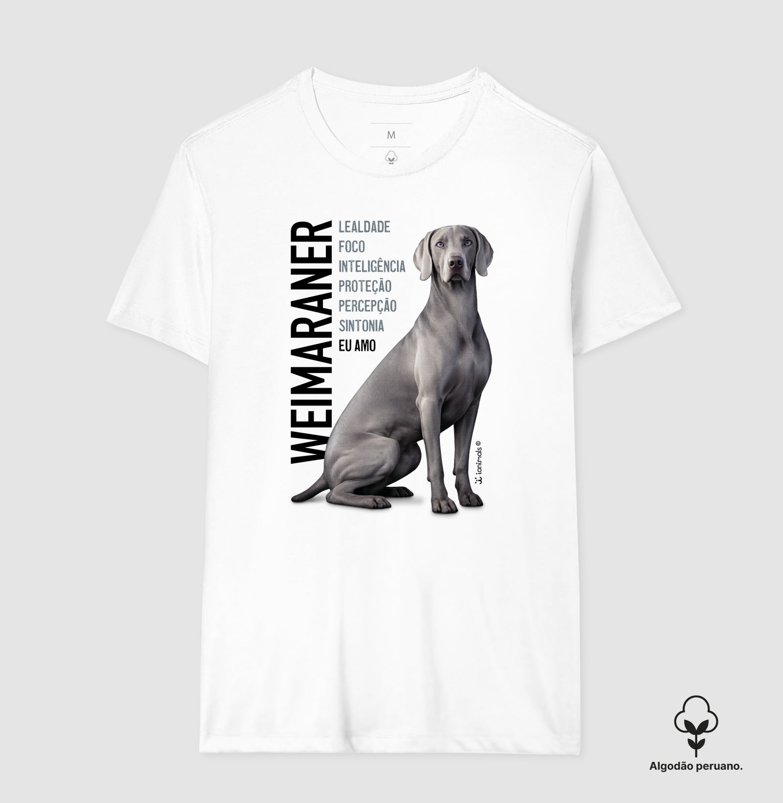 Camiseta INCA SOFT Weimaraner Eu Amo - Essência