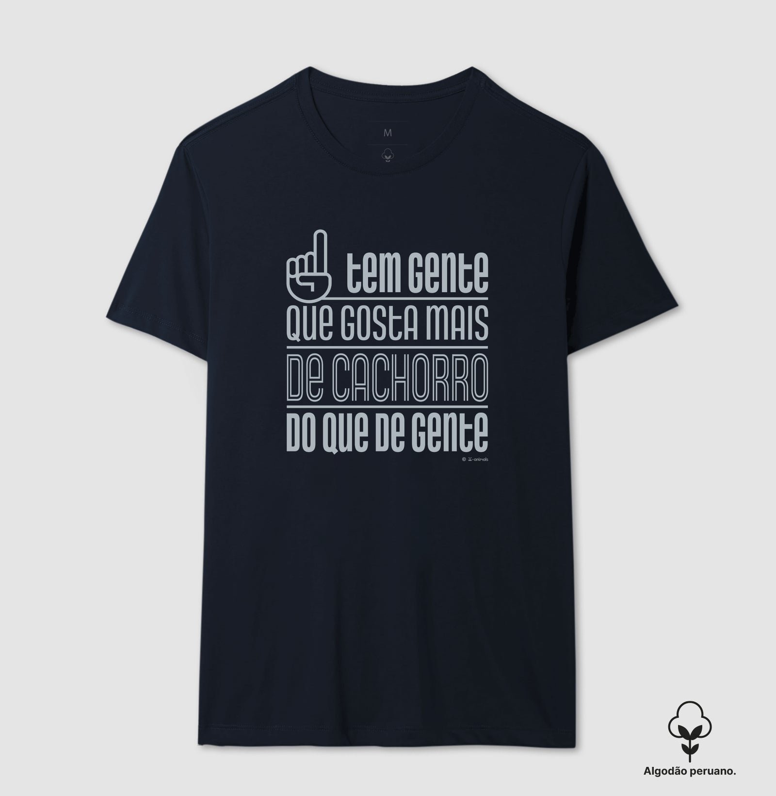 Camiseta “INCA SOFT” Tem Gente que gosta mais de Cachorro -  - Coleção AFETO