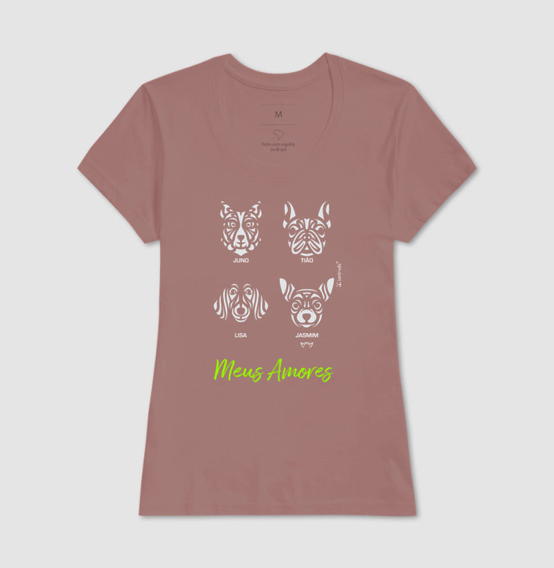 Camiseta Tribal de 1 a 9 Cães - PERSONALIZADA