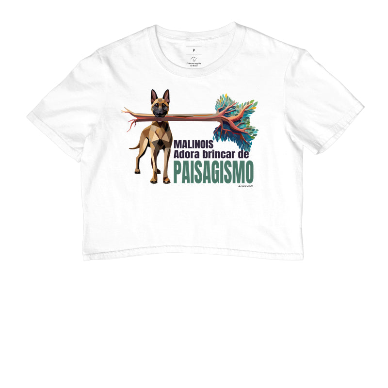 Camiseta Cropped Malinois Paisagismo - Essência