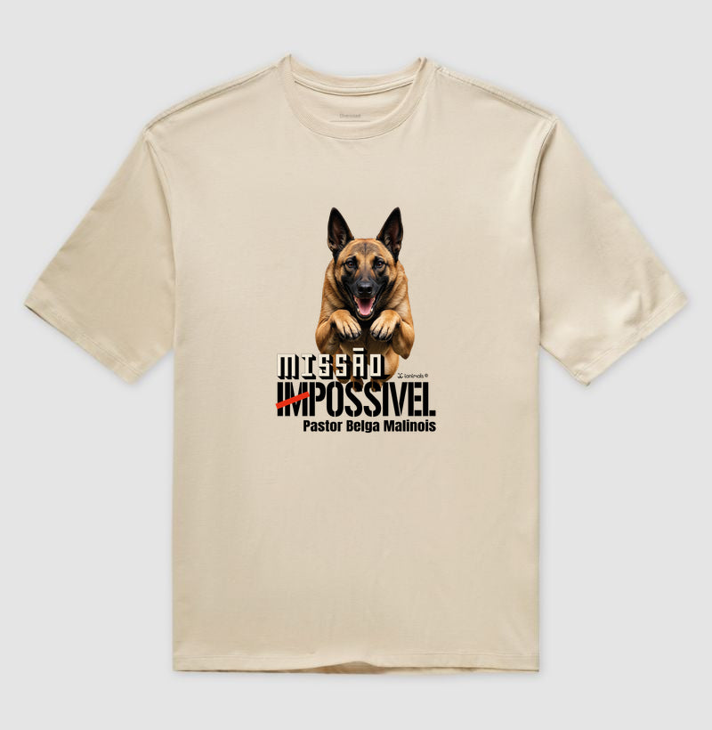 Camiseta Oversized Malinois Missão Impossível - Essência