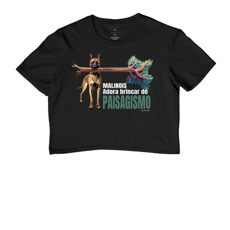Camiseta Cropped Malinois Paisagismo - Essência