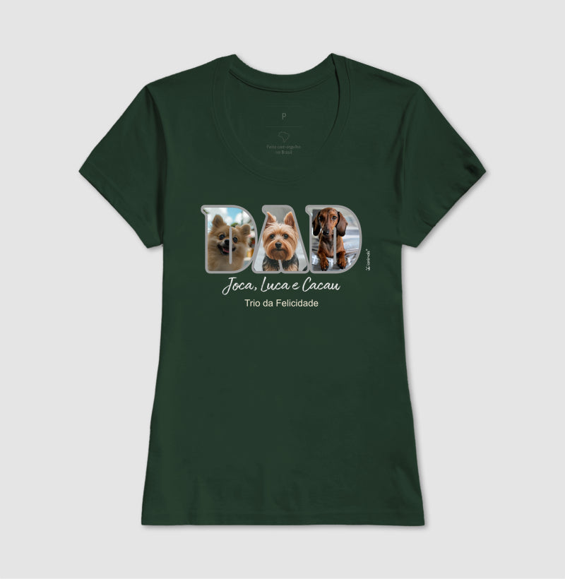 Camiseta MOM or DAD Fotos - 1 ou 3 fotos - Personalizada | iAnimals