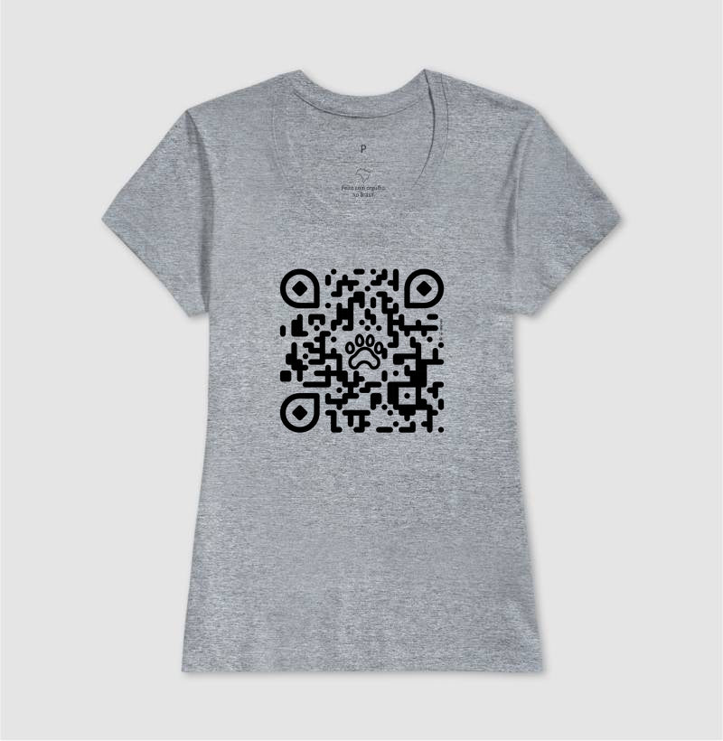 Camiseta Pets, QR Code Declaração de Amor - Coleção AFETO