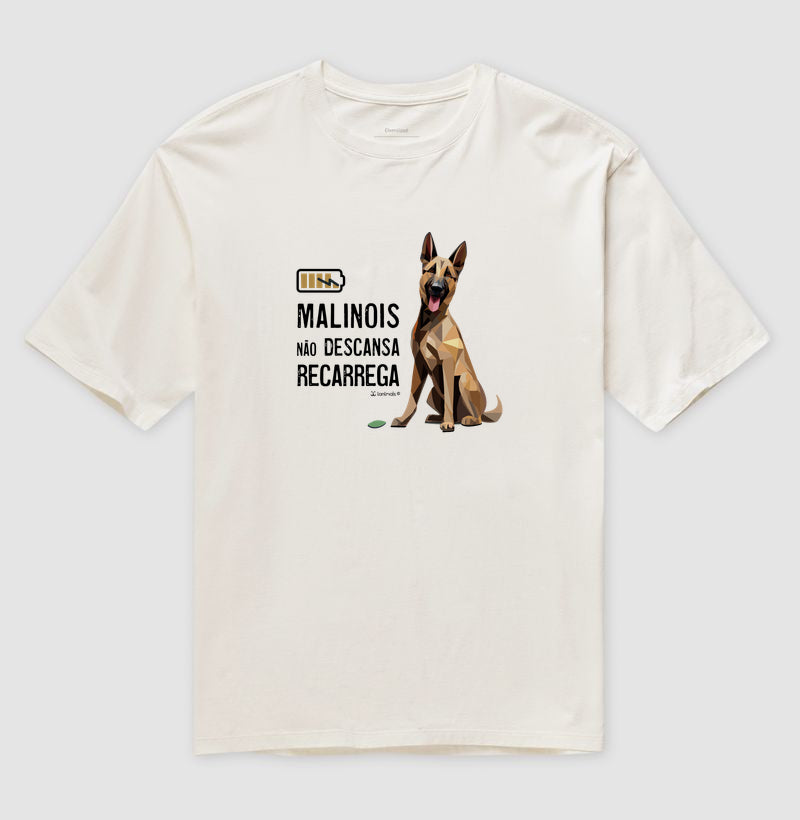 Camiseta Oversized Malinois Não Descansa - Essência
