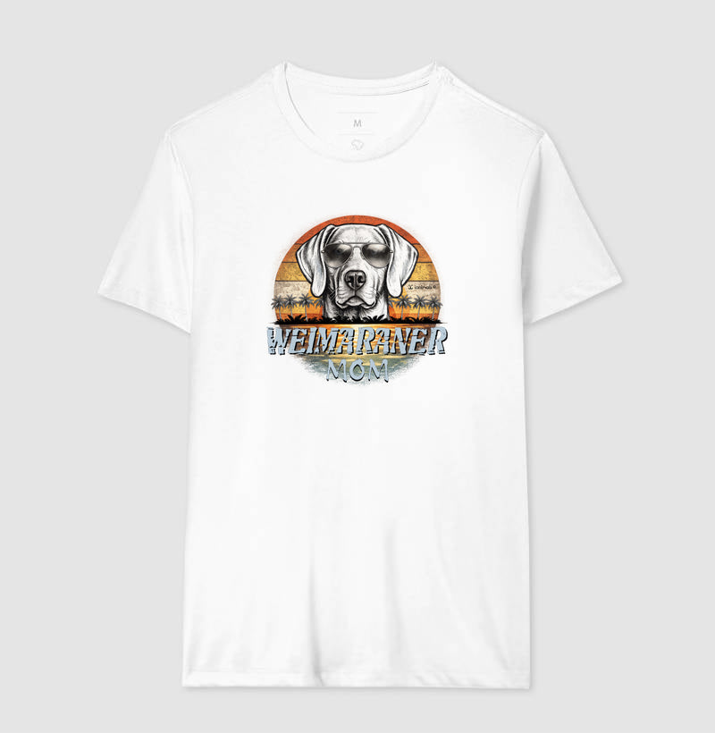Camiseta Weimaraner MOM Sunset Vintage - Família