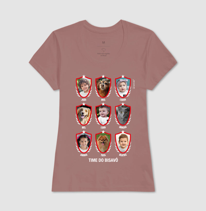 Camiseta Meu Time do Coração - 1  até 9 fotos - Personalizada