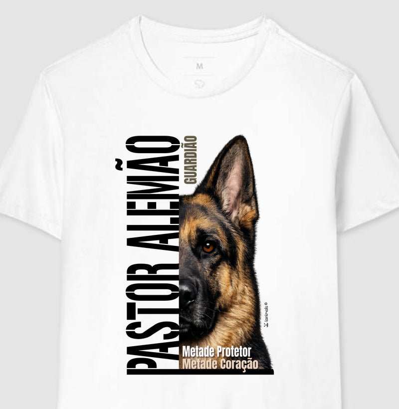 Camiseta Pastor Alemão Metade Protetor - Essência