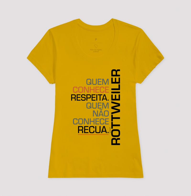 Camiseta Rottweiler Quem Conhece Respeita - Essência