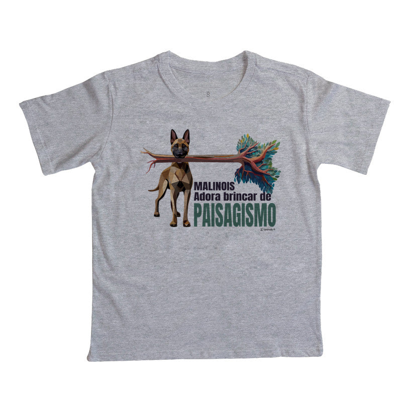 Camiseta Infantil Malinois Paisagismo - Essência