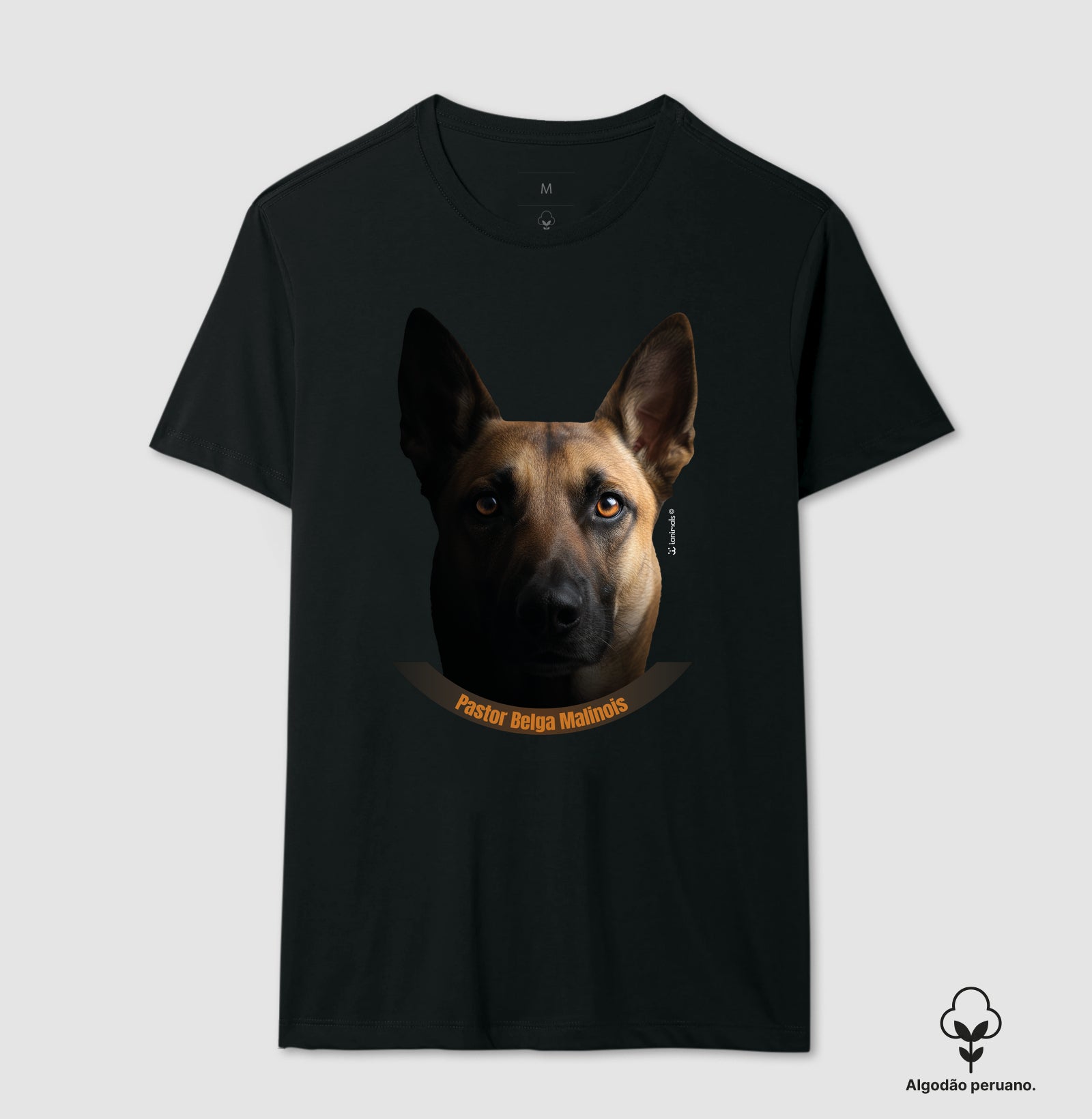 Camiseta INCA SOFT Malinois cor Preta - Face