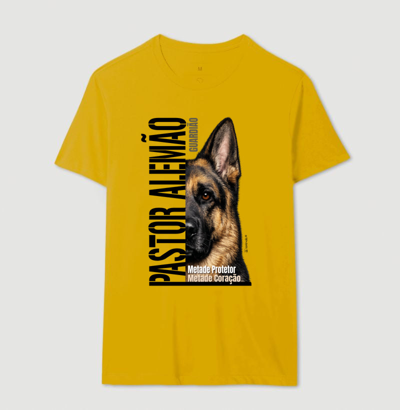Camiseta Pastor Alemão Metade Protetor - Essência