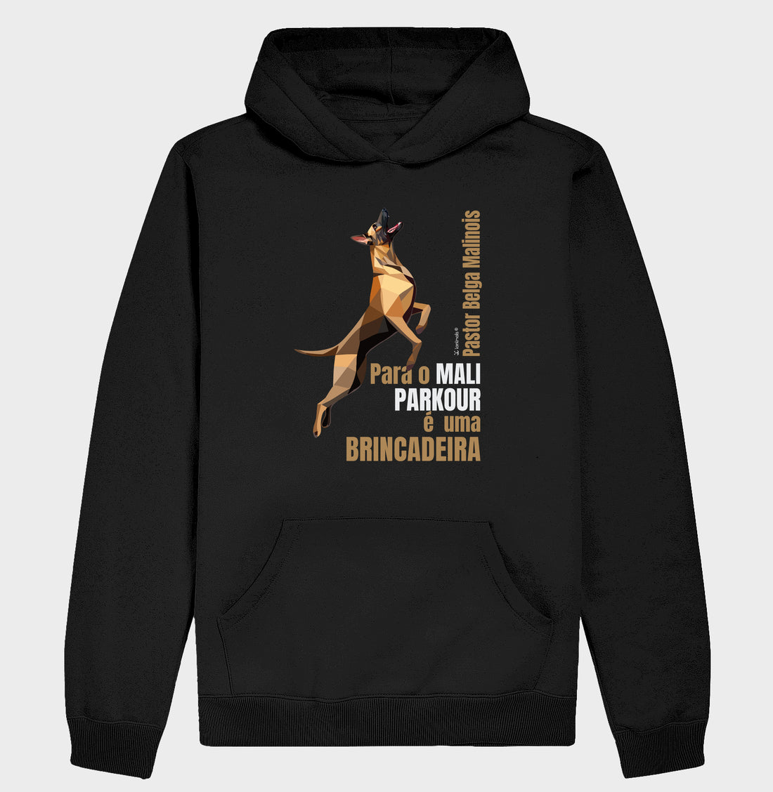 Moletom com Capuz Malinois Parkour é Brincadeira