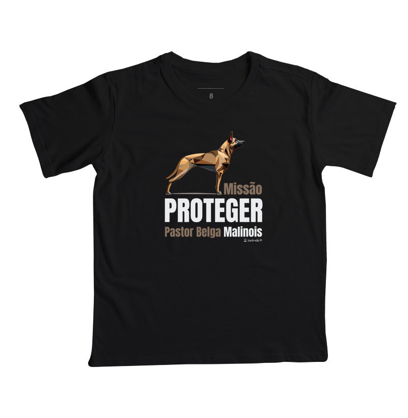 Camiseta Infantil Malinois Missão  Proteger - Essência