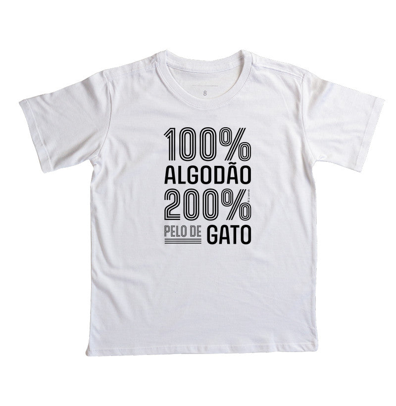 Camiseta 200% pelo de Gato (Infantil) - Coleção AFETO