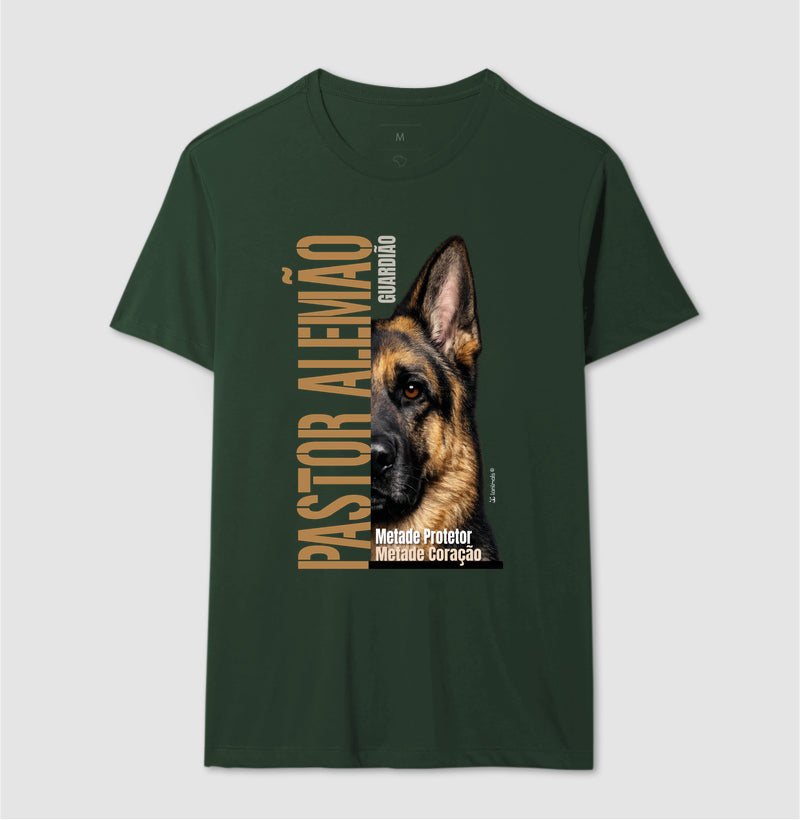 Camiseta Pastor Alemão Metade Protetor - Essência