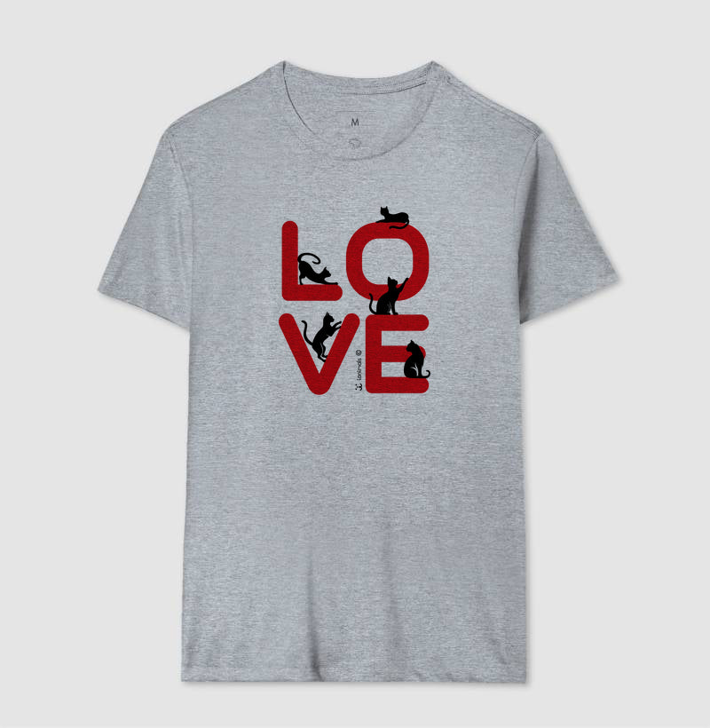 Camiseta Love Cat - Afeto